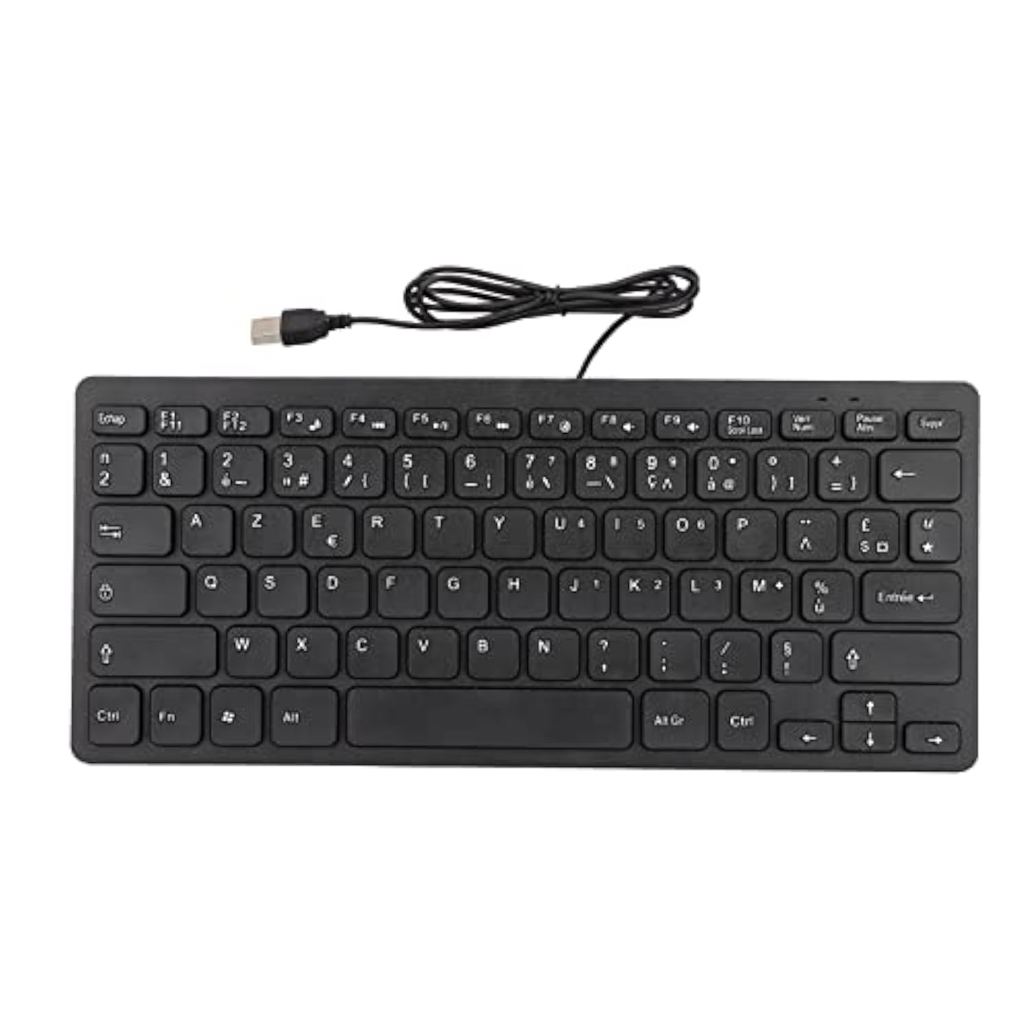 Wired Keyboard, Tt-A01 78 Keys Usb Keyboard Mute Ultra Thin Mini Russian/Frenc