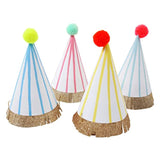 Meri Meri Birthday Party Hats, Pack of 8 Bright and Colorful Cone Birthday Hats for Kids & Adults, Cone Party Hats