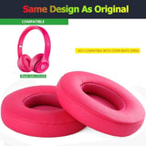 Beats Solo 3 Ear Pads Replacement, Soft Protein Leather Memory Foam Headphone Earpads Ear Cushions Pad For Beats By Dre Solo 3 Wireless & Solo 2 Wireless Over Ear Headsets (Pink)