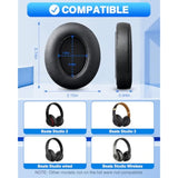 Beats Studio Replacement Earpads For Beats Studio 3 & 2 (B0500/ B0501) 2 Pieces Noise Isolation Comfortable Memory Foam Ear Cushions (Black)