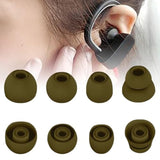 8 Pairs Premium Ear Tips For Powerbeats Pro Earbuds In Ear Tips, Silicone Washable Noise Reducing Secure Fit For Beats Powerbeats Pro, Fit In Case, Buds Tips S/M/L, Double Flange, Army Green