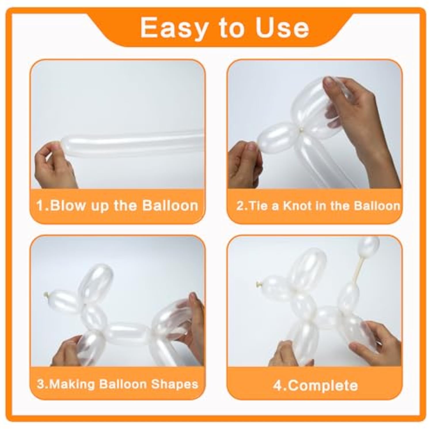 100pcs Clear 260 Long Balloons for Balloon Garland Animal Twisting & Party Decor