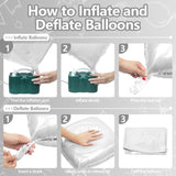 25Pcs Silver and White Foil Balloons Arch Kit Wall Backdrop Party Decorations