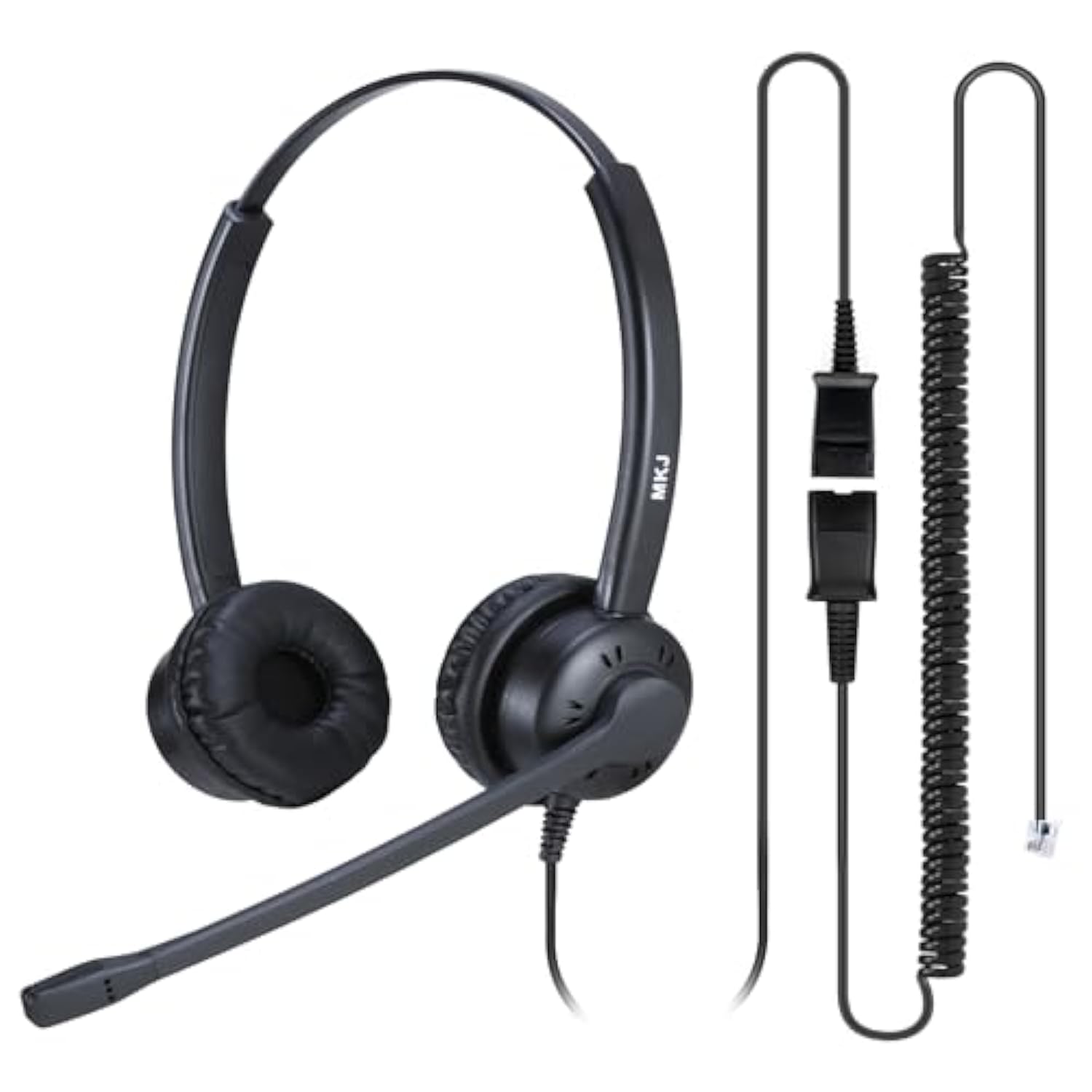 Telephone Headset Noise Canceling Corded Rj9, Wired Headphone With Microphone Dual Ear Call Center Office Headset Compatible With Cisco Cp-7821 7841 7861 7945G 7962G 7975G 8841 8865 9971