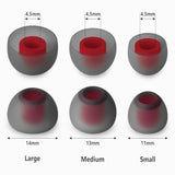 Silicone Ear Tips For Tozo T12, Replacement Eartips Earbuds Earpads (Gray,S/M/L)