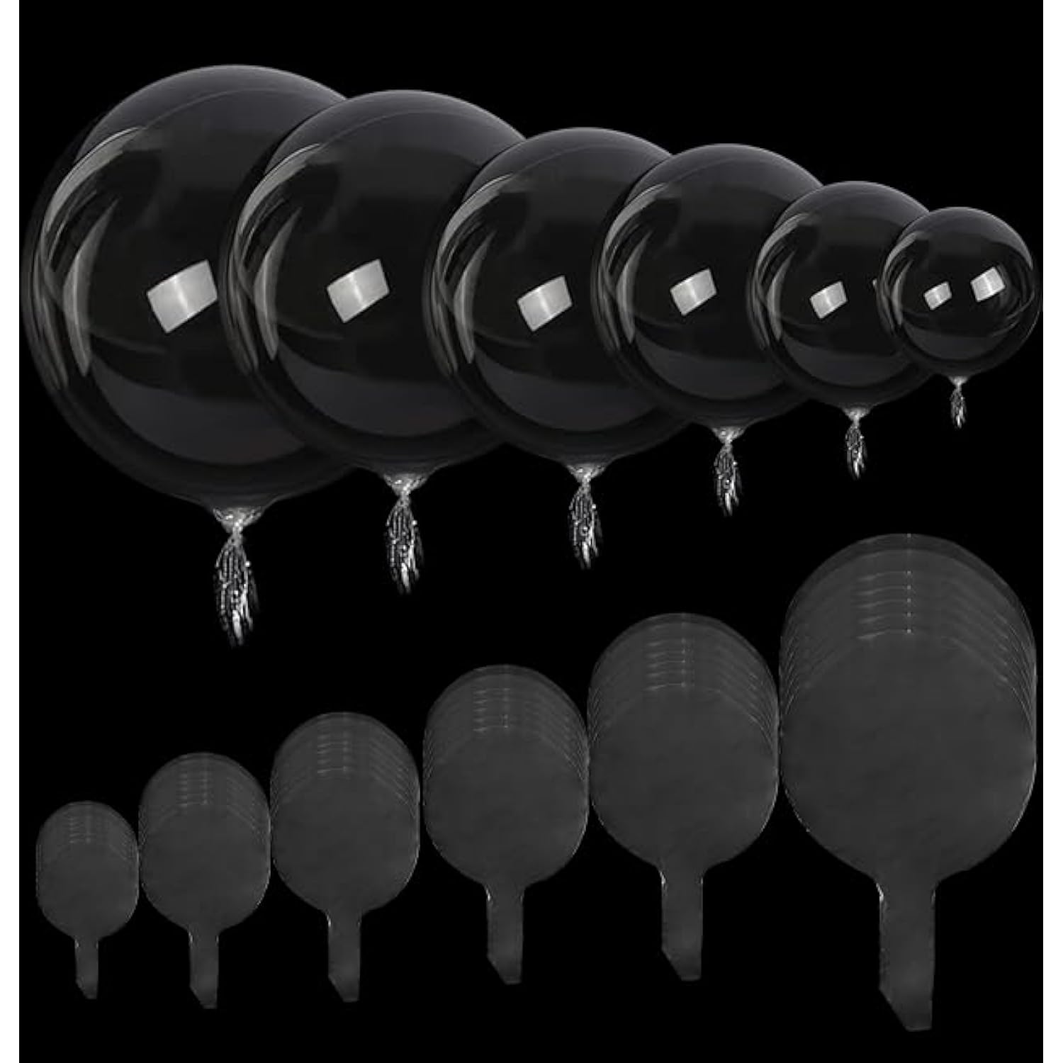 55 Pc Clear Bobo Balloons (6 Sizes 8"-36") Bubble Balloon for Party Decoration