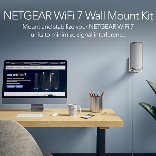 Wifi 7 Wall Mount Kit (Rbewm-10000S) Compatible With Orbi & Nighthawk Wifi 7 Systems, White