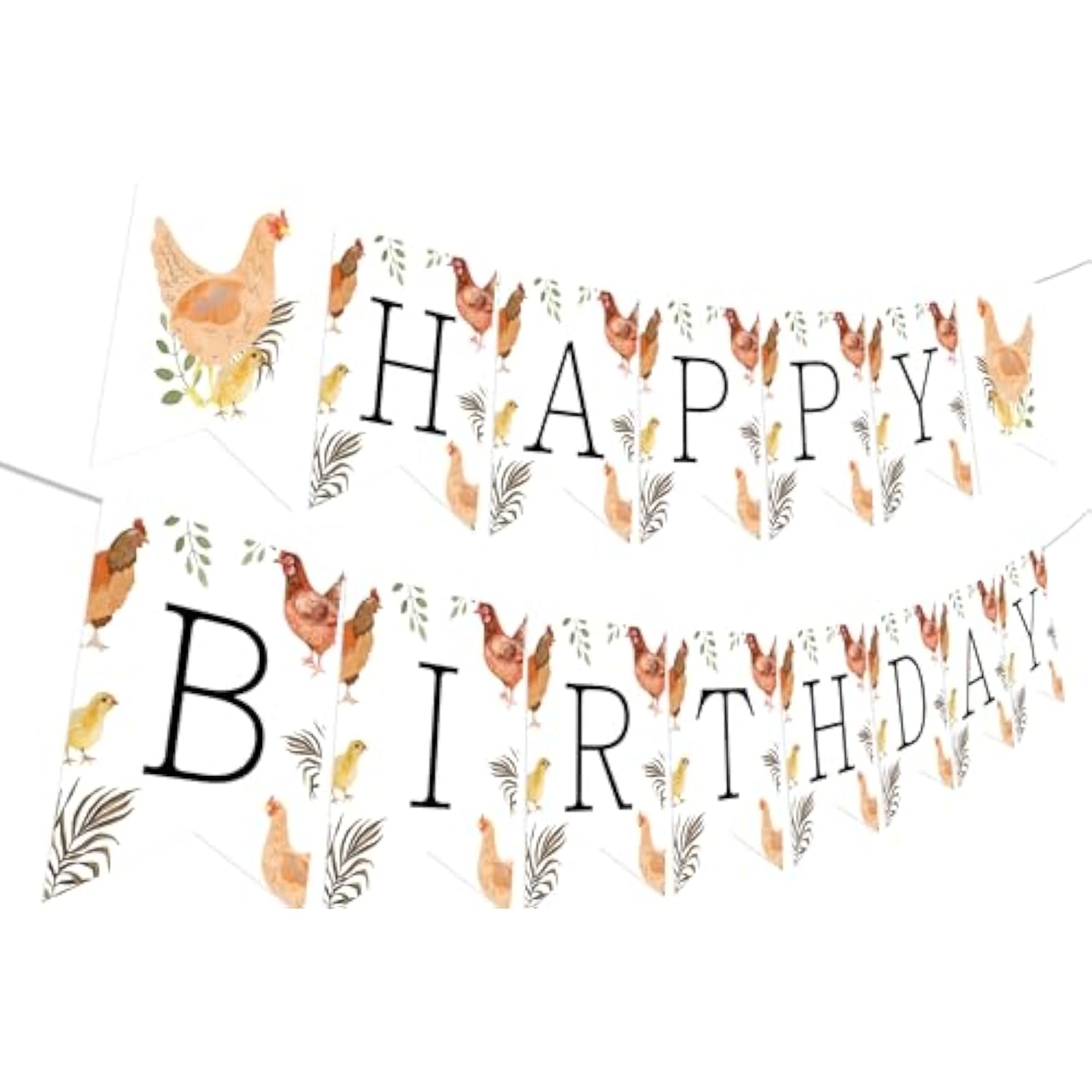Barnyard Farm Animal Birthday Banner - Hen & Chick Themed Decor For Boys & Girls 1St-3Rd Birthdays