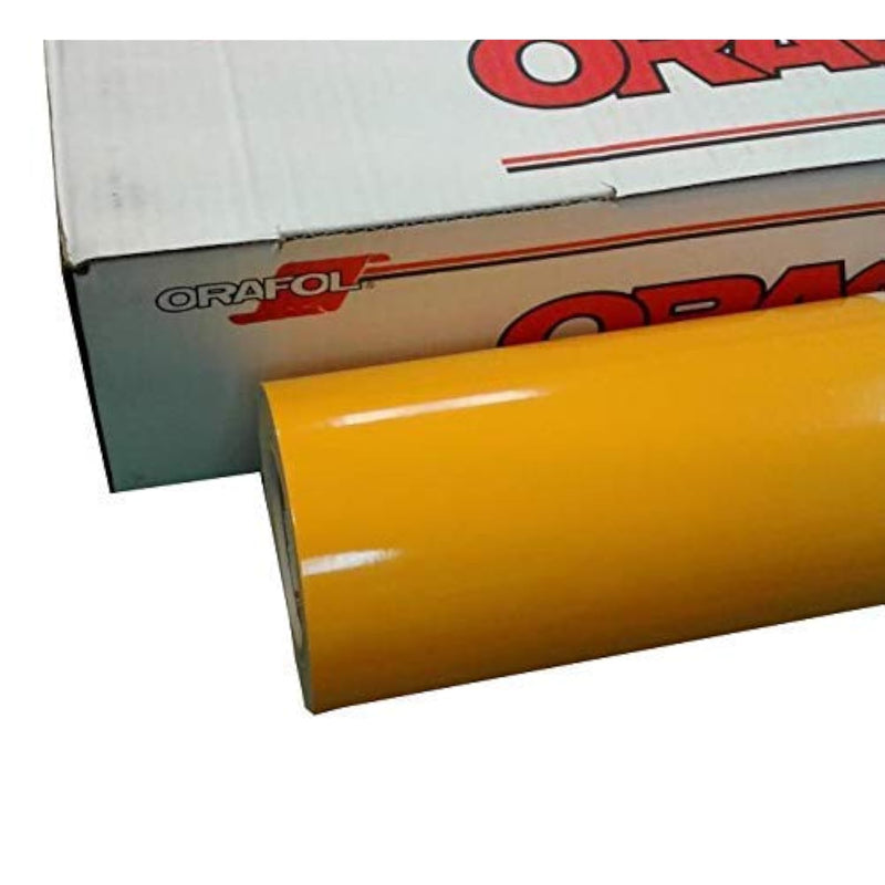 24" X 10 Ft Roll Of Glossy Oracal 651 Golden Yellow Vinyl For Craft Cu