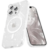 For Iphone 13 Pro Case For Women Girls, Bling Sparkle Clear Magnetic Compatible With Magsafe Cute Full Camera Protection Glitter Soft Silicone Phone Case For Iphone 13 Pro,Glitter Clear