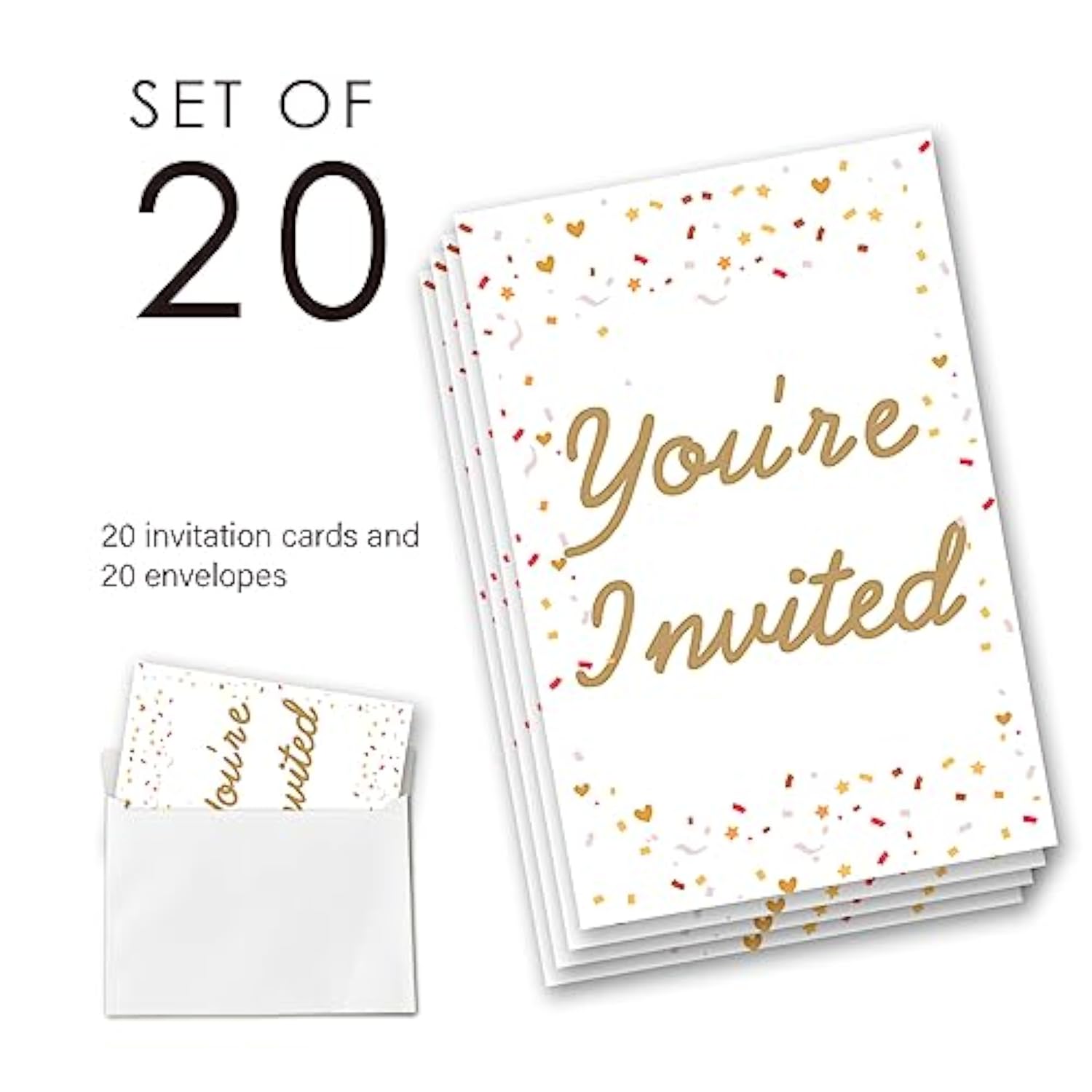 Boho Rainbow Girl 1St Birthday Party Invitations Supplies Fill-In Set Of 20 With Envelopes Modern Rainbow 1St Birthday Bash Invites Cards, Double Sided