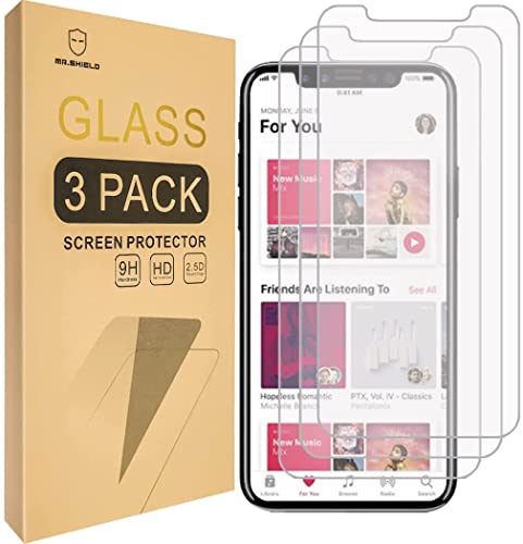 [3-PACK] Designed For iPhone X/iPhone Xs/iPhone 11 Pro [Tempered Glass] Screen Protector [Japan Glass With 9H Hardness] with Lifetime Replacement