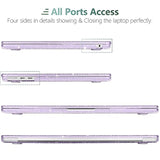 Compatible With Macbook Air 13.6 Inch Case M4 M3 M2 2025 2024 2023 2022 A3240 A3113 A2681, Glitter Bling Plastic Hard Shell & Keyboard Cover For Macbook Air M4 13 Inch Case, Star Purple