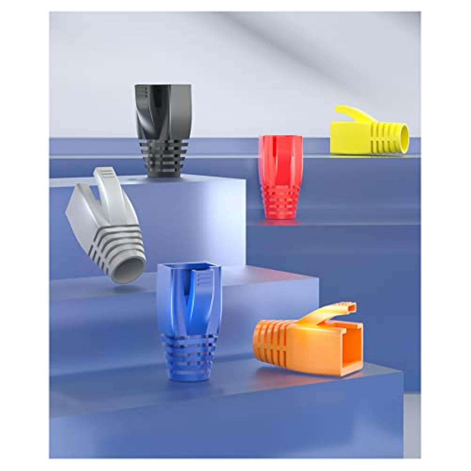 50 Pcs Cat6 Cat6A Cat7 Strain Relief Boot, Rj45 Plug Connector Cover Modular N