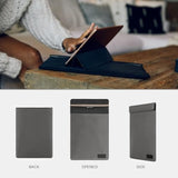 SLNT Faraday Bag Tablet Sleeve with Silent Pocket - Leather or Weatherproof Nylon, Signal Blocking Device Shielding for iPad, Samsung Galaxy Tab, Most Tablets, Privacy (Charcoal Grey Nylon, Large)