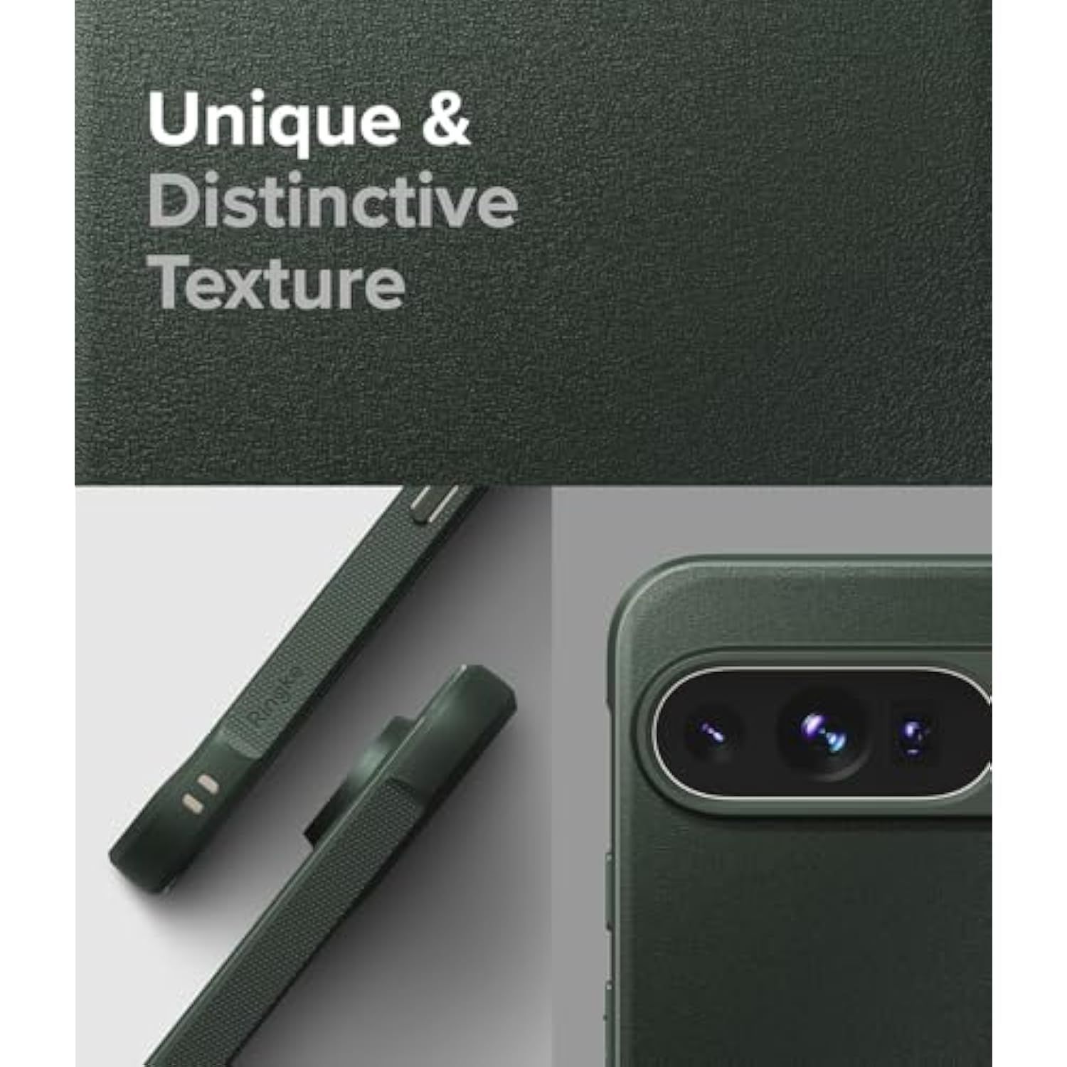 Ringke Onyx [Feels Good in The Hand] Designed for Google Pixel 9 Pro XL Case, Anti-Fingerprint Technology Prevents Oily Smudges Non-Slip Enhanced Grip Precise Cutouts for Camera - Dark Green