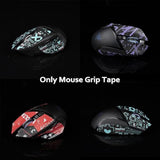 Grip Tape For Razer Basilisk X Hyperspeed, Basilisk Ultimate & V2 - Anti-Slip,Enhanced Control, Suck Sweat,Soft Leather,Improves Fps Gaming Grip [Pre-Cut] Black Purple 0.5Mm