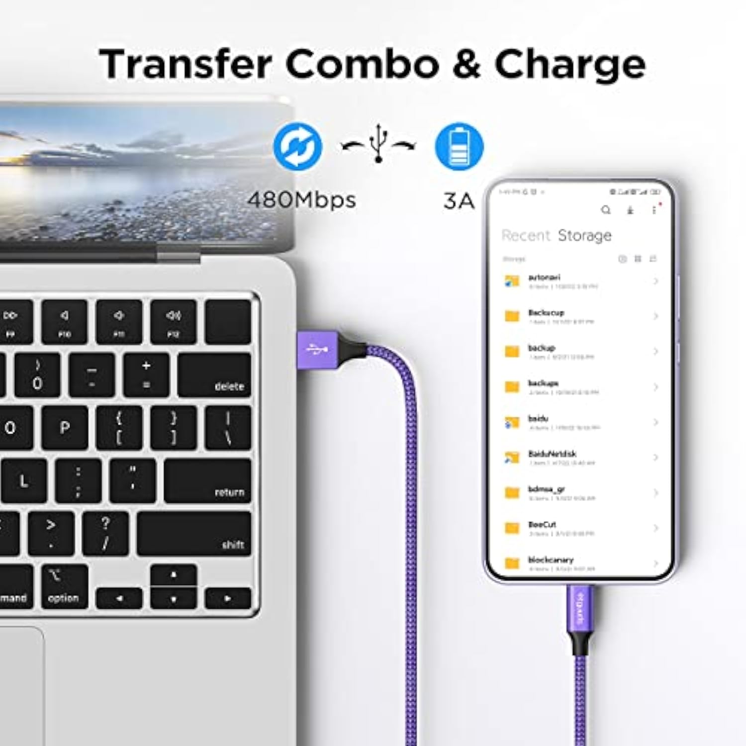 Color Usb C Cable 3Ft, 5-Pack Usb To Usb C Charger Cable Fast Charging Usb Typ