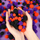 Halloween Pom Poms with Googly Eyes: DIY Craft Decoration Set