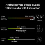 NHB12 Wired Earbud for iPhone with Headphone Amps [ MFi Certified] True Lossless in-Ear Earphones with Lightning Connector 192kHz Hi-Res Music