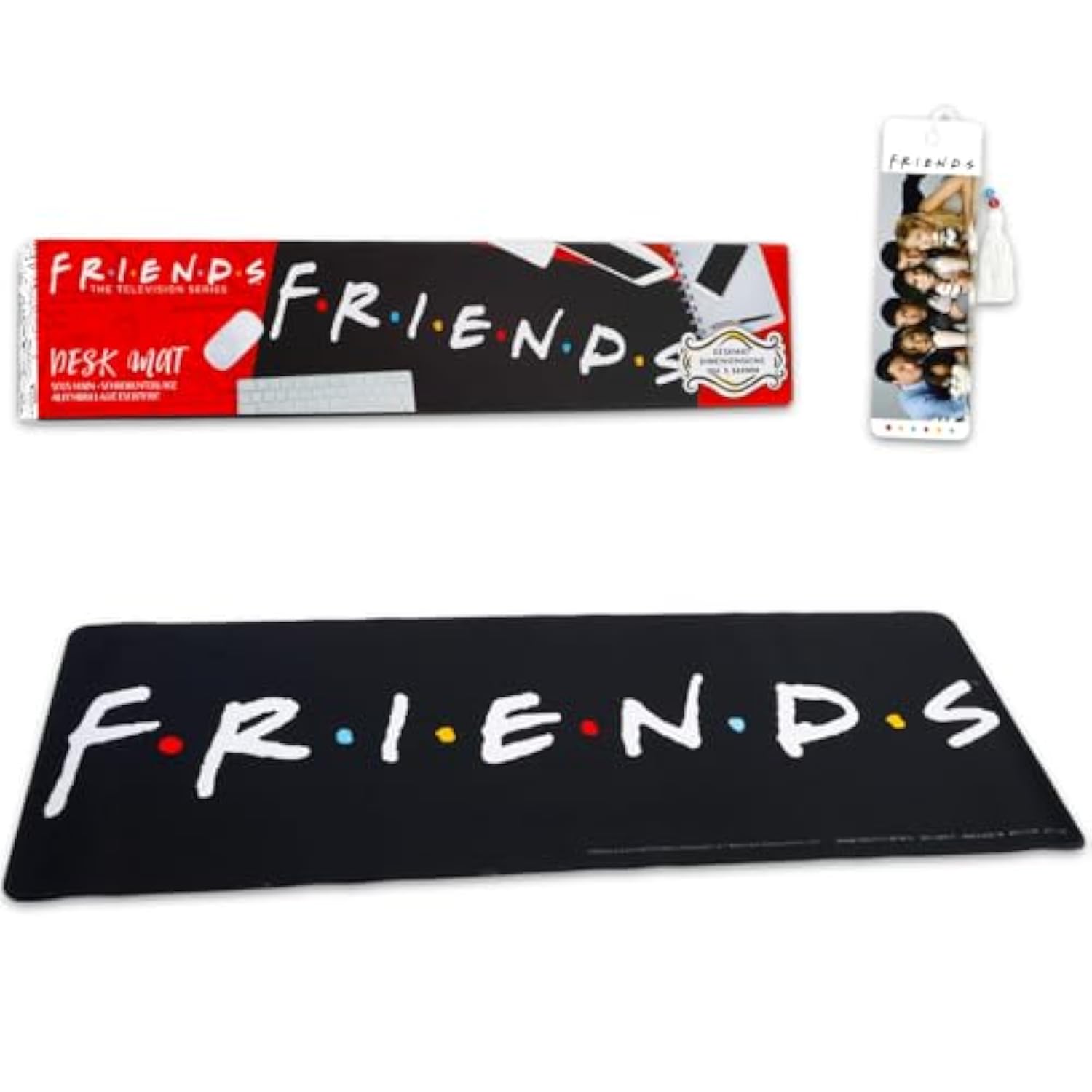 Computer Desk Mat For Teens And Adults - Bundle With 12" X 31" Tv Show Logo Computer Mousepad Plus Bookmark | Tv Sitcom Desk Office Supplies