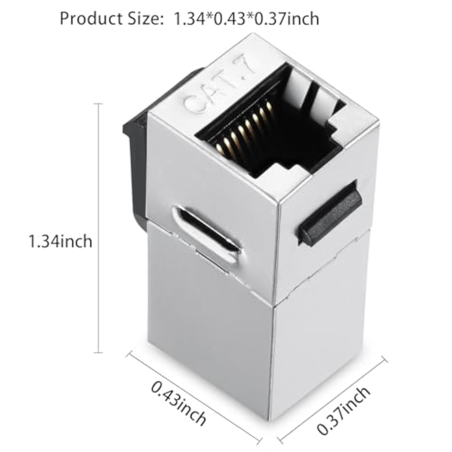 Cat7 Keystone Jack, Rj45 Keystone Shielded Coupler 10-Pack,Shielded Female To