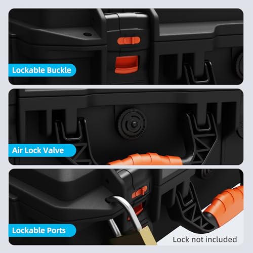 Starlink Mini Case, Waterproof Hard Travel Star Link Case For Mini Starlink With Molded Foam For Accessories, Lockable Storage Bag Black