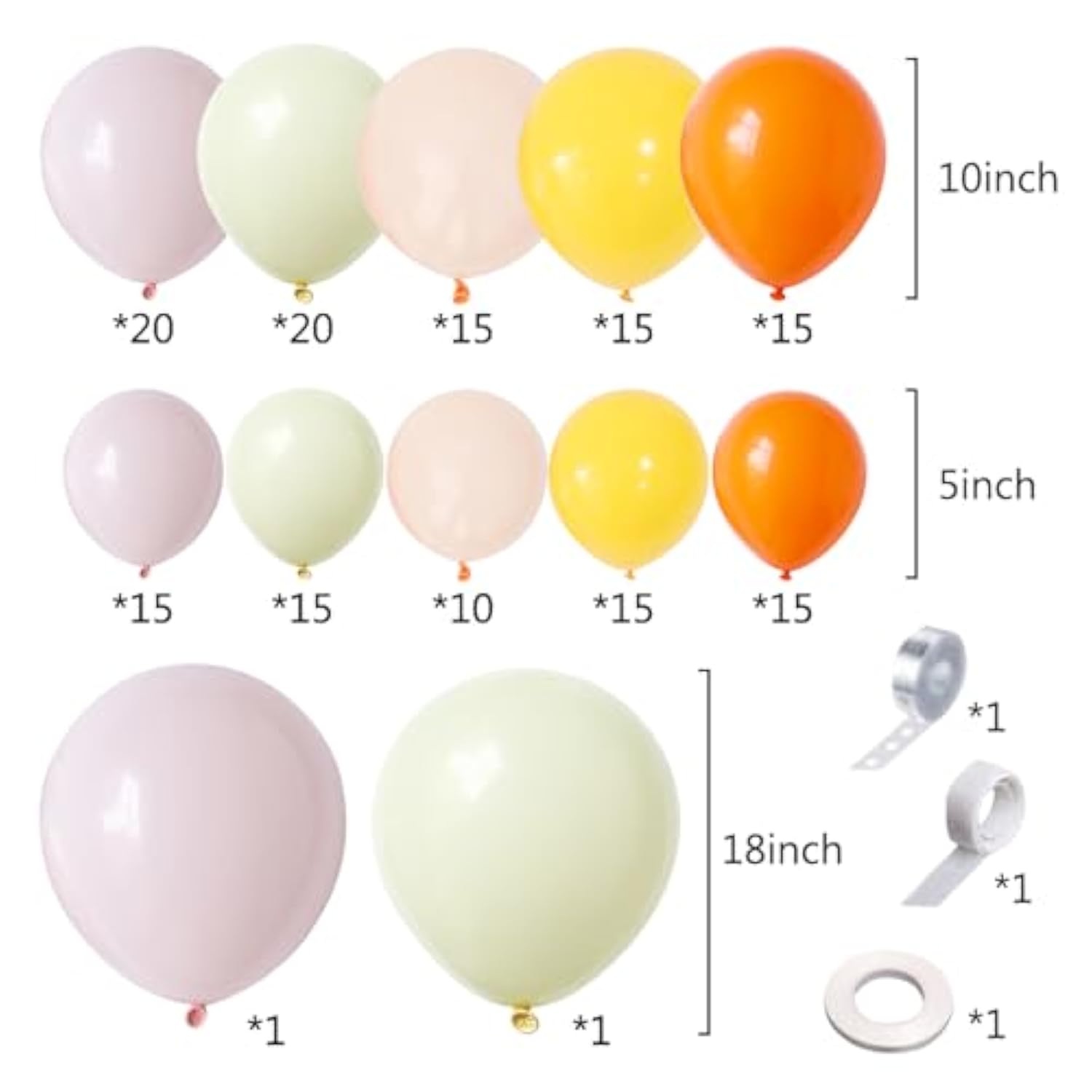 160Pcs Pink Yellow Orange Balloon Garland Arch Kit, Macaron Pastel Pink And Yellow Latex Balloons For Baby In Bloom Birthday Boho Daisy Groovy Spring Party Decorations