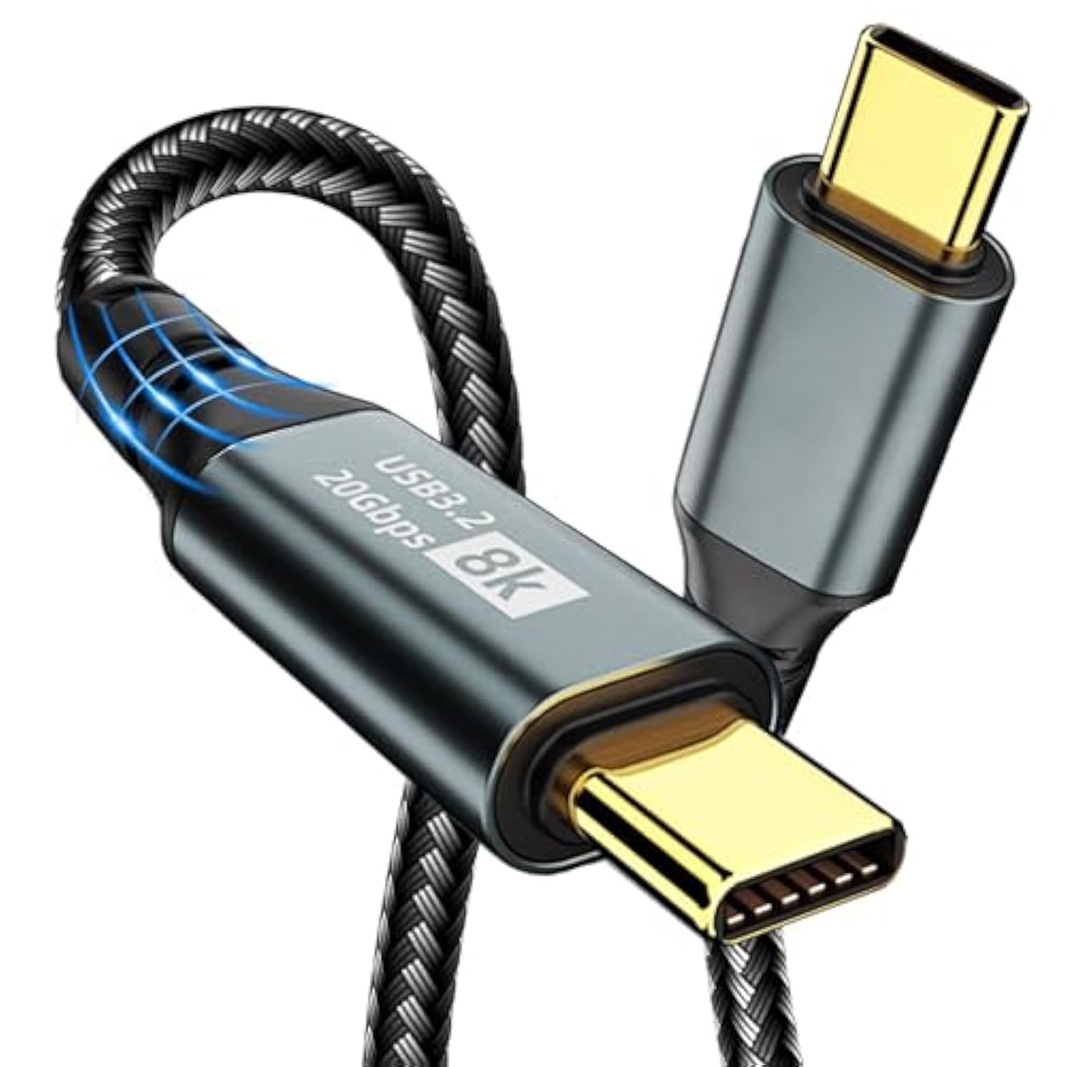 6.6Ft Usb C To Usb C Monitor Cable, 8K@60Hz Hd Video Output, Usb C 3.2 Gen 2 2