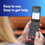 Lively Jitterbug Flip2 - Flip Cell Phone for Seniors - Not Compatible with Other Wireless Carriers - Must Be Activated with Lively Phone Plan - Red Flip Phone