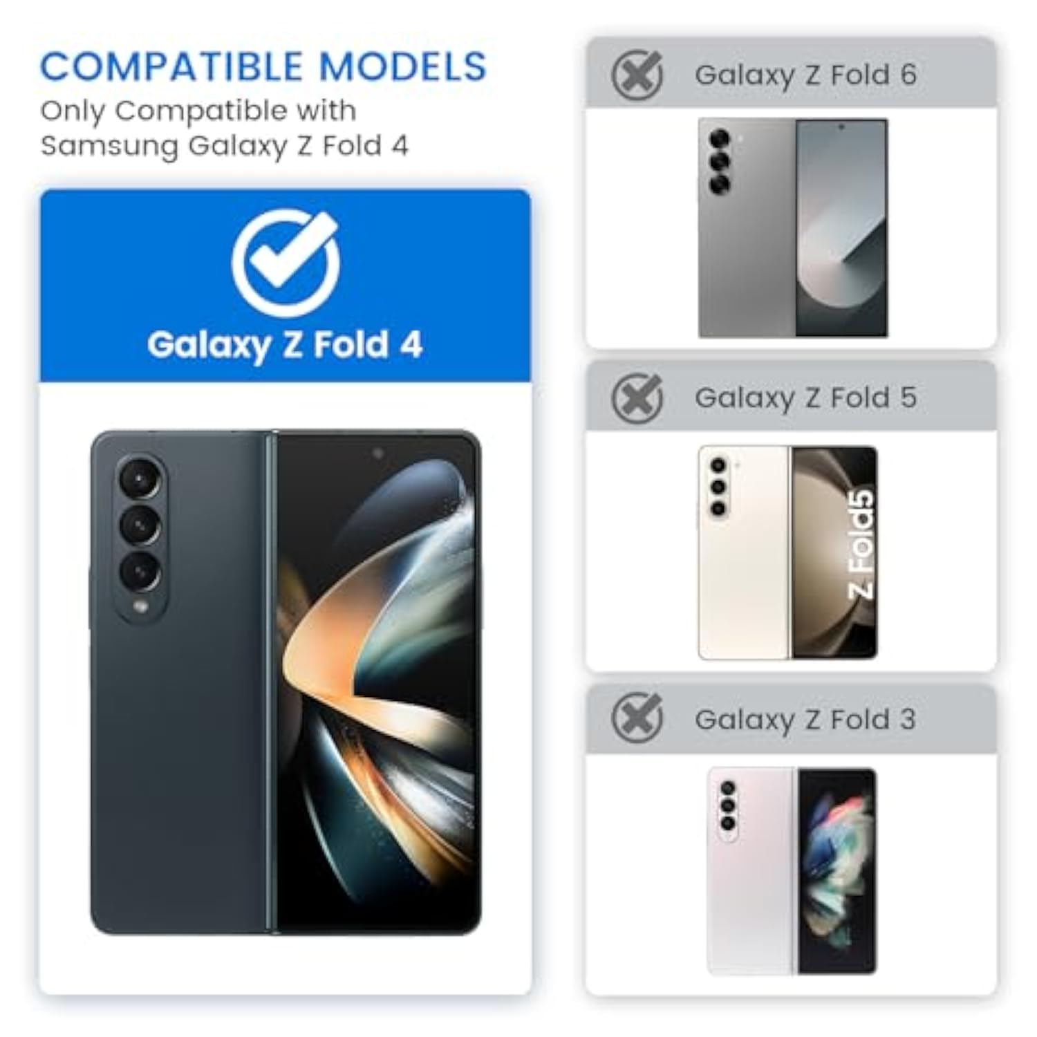 For Galaxy Z Fold 4 Case With S Pen Holder, [Hinge Protection][360°Ring Magnetic Kickstand][Slide Camera Cover][Front Screen Protector] Protective Armor Case For Samsung Galaxy Z Fold 4- Black