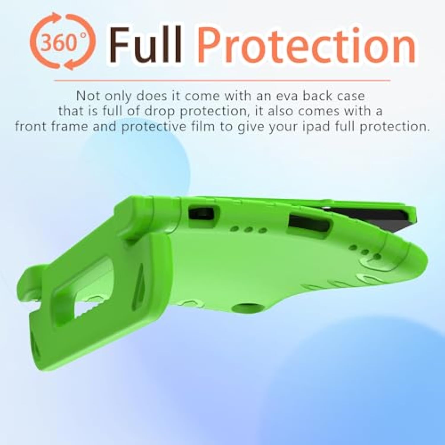 Kids Case For Samsung Galaxy Tab A9+/A9 Plus 11 Inch 2023 Case With Builtin Screen Protector, Light Weight Shock Proof Handle Stand Kids Friendly Cover For (Smx210/X216/X218),Green