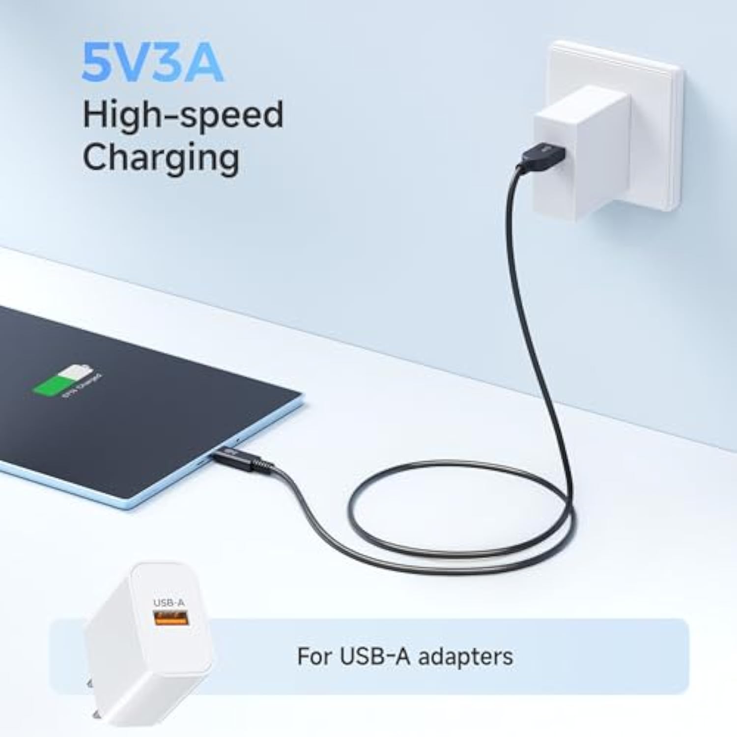 Cable Matters [USB-IF Certified] 10Gbps Gen 2 USB A to USB C Cable - 3.3 ft, USBC to USBA Cable, Black, Compatible with iPhone 16/15 Pro Max/Plus