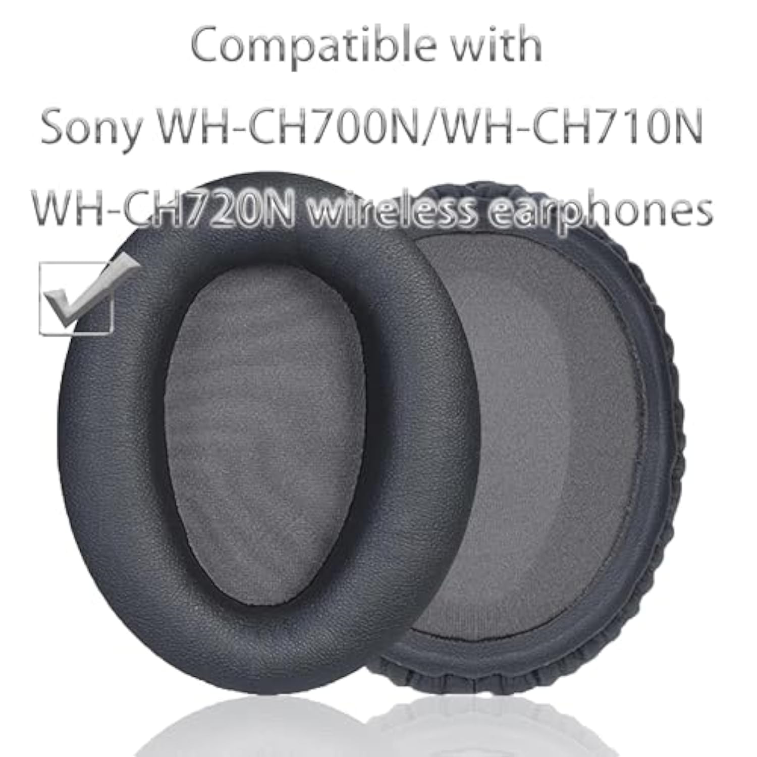 Replacement Ear Pads Compatible With Sony Wh-Ch700N/Wh-Ch710N/Wh-Ch720N Headphones, Replacement Made Of Soft Protein Leather And Memory Foam (Titanium Color)