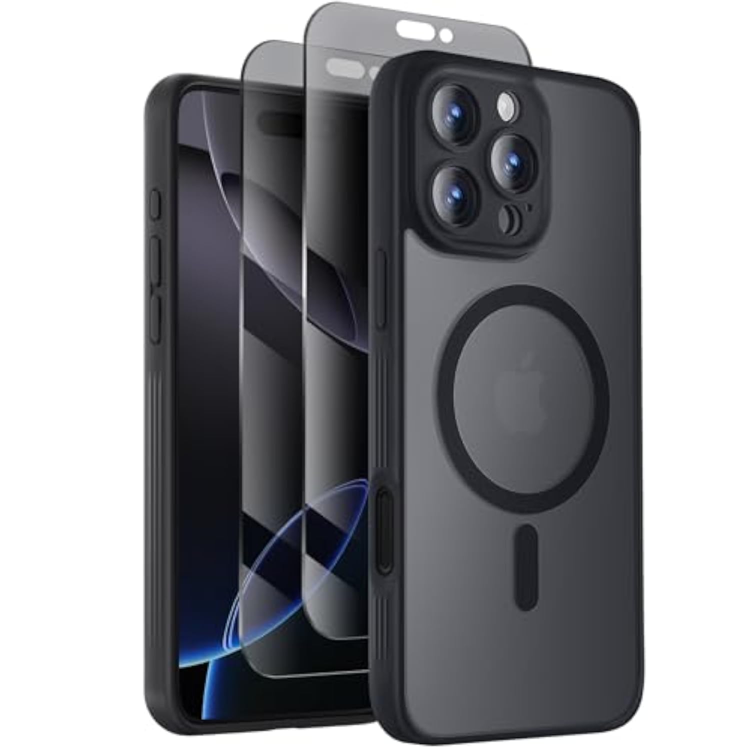 iPhone 16 Pro Case, MagSafe Compatible, Privacy Screen Protectors, 15FT Drop Protection