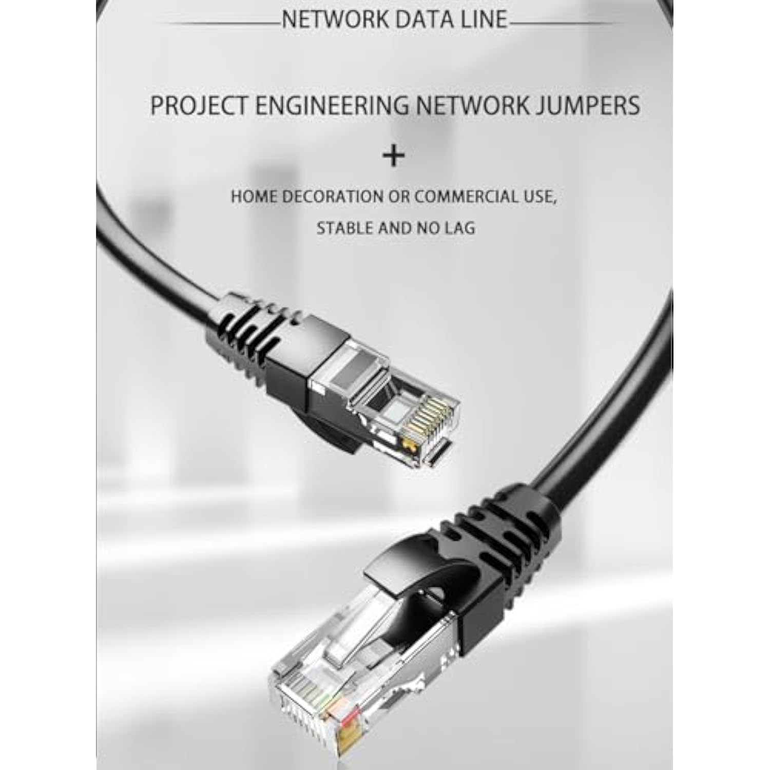 Rj45 Cat-6 Ethernet Patch Cable, 1Gpbs Transfer Speed, Gold-Plated Connectors,