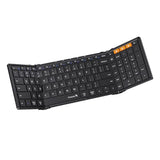 Foldable Bluetooth Keyboard, Xk01 Full-Size Portable Wireless Keyboard For Travel, 105 Keys, 0.65" Keycaps, Multi-Device Sync For Ipad Tablet Smartphone Laptop Pc Windows Ios Android, Black