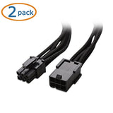 Cable Matters 2-Pack 6 Pin PCIe Extension Cable 10 Inches (PCIe to PCIe Power Extension)