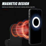 Magnetic Selfie Ring Light, Snap Grip with Detachable Bluetooth Remote Control for iPhone, Rechargeable LED Fill Light, Smartphone Camera Handle,