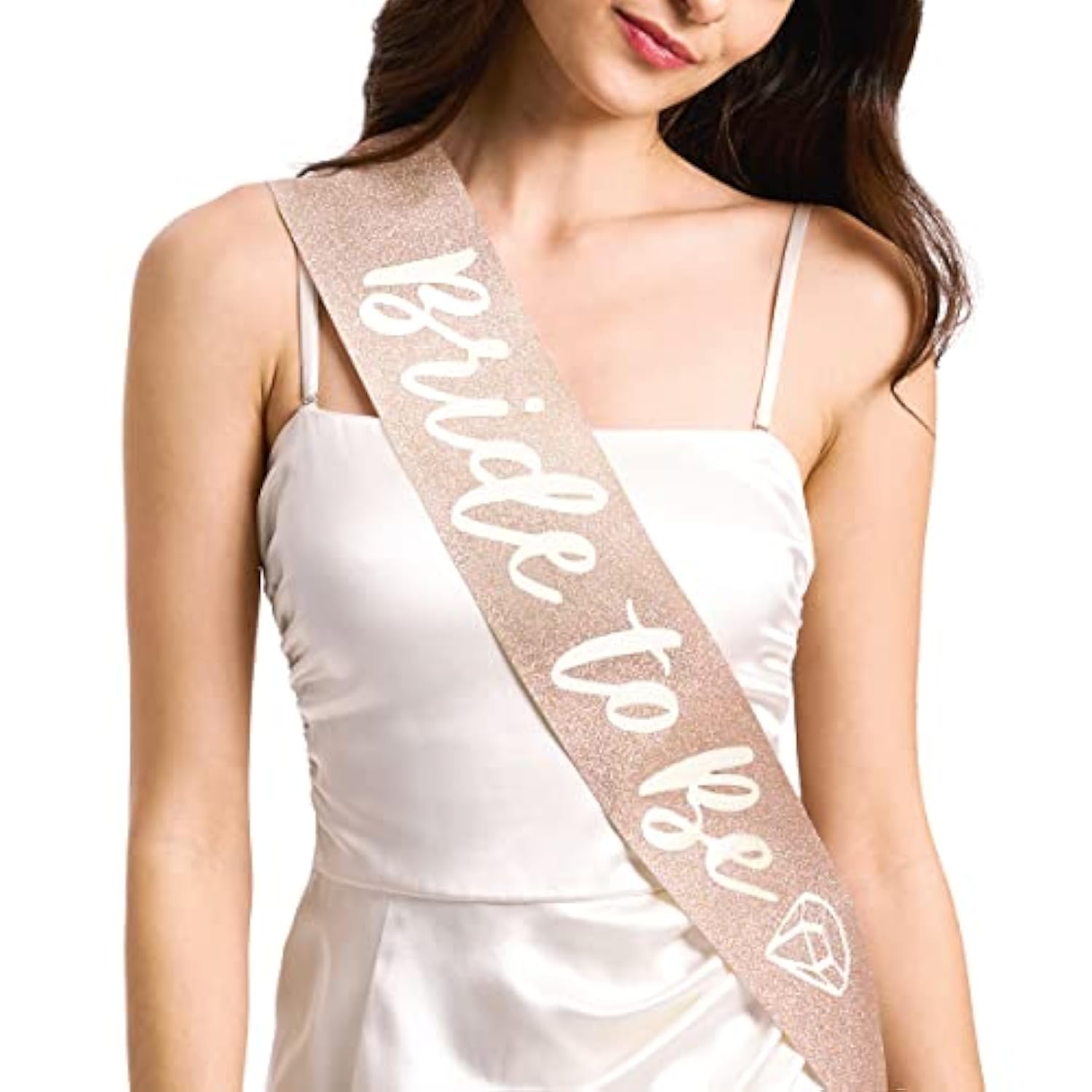 Rose Gold Glitter Bachelorette Party Sash - Bride To Be | Bachelorette Party Decorations, Bridal Shower, Bride Gift