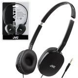 JVC Flats On-Ear Wired Headphones - Flat Foldable Design - 30mm Driver for Powerful Sound - Soft Ear-Pads for Comfort – Steel Headband - Lightweight & Portable - PC/Laptop/Gaming - 3.5mm Slim Plug