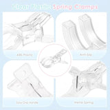 12 Pack Large Balloon Arch Clips, Transparent Spring Clamps For Backdrop, 3.5'' Heavy Duty Plastic Clip For Balloon Arch Kit Birthday Decoration Beach Towels Crafts Photography, Clear