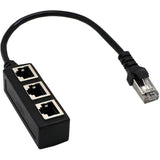Rj45 Lan Ethernet Network Distributor Splitter 1 Male To 3 Female Socket Port