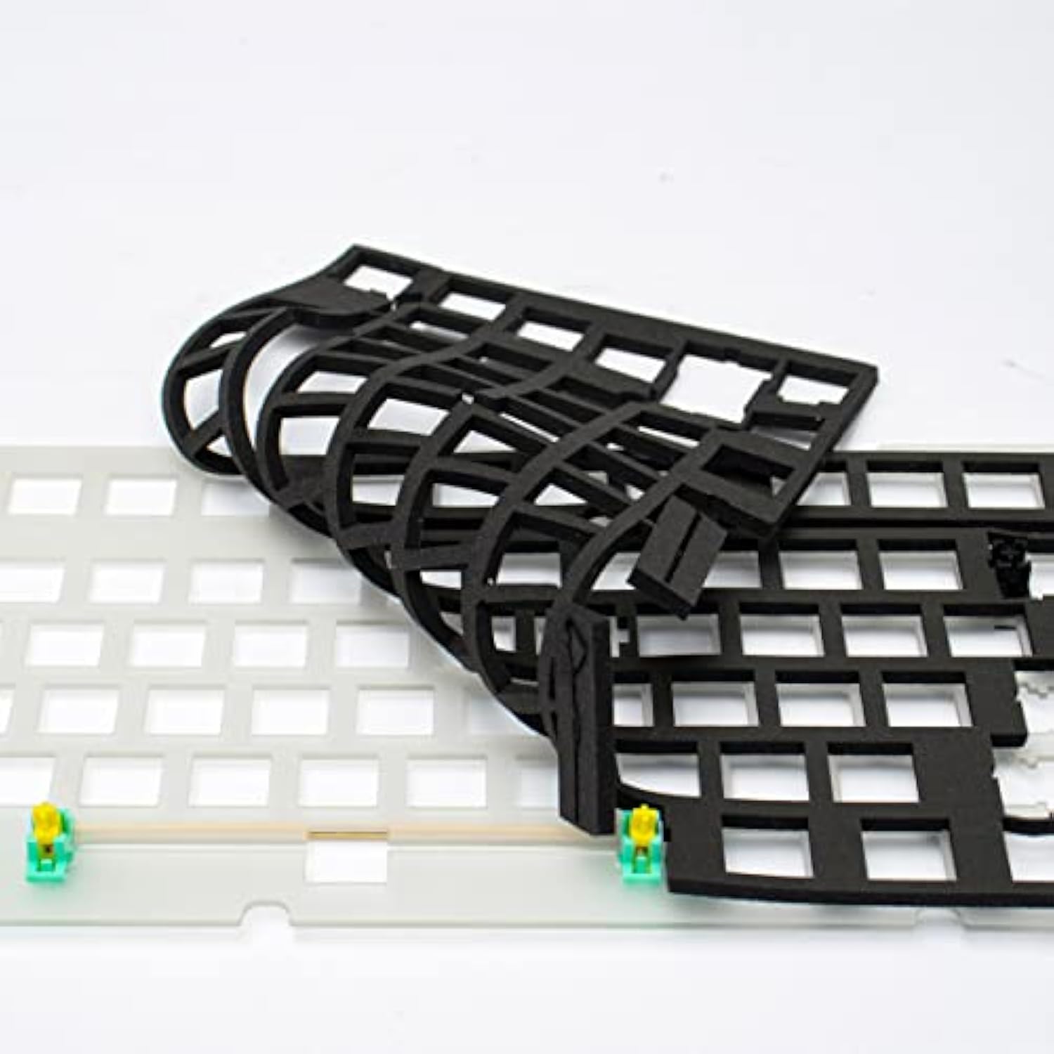 2 Pieces Set Of Keyboard Sound Dampening Foam 68 Layout Silencer Pad Gasket Ev