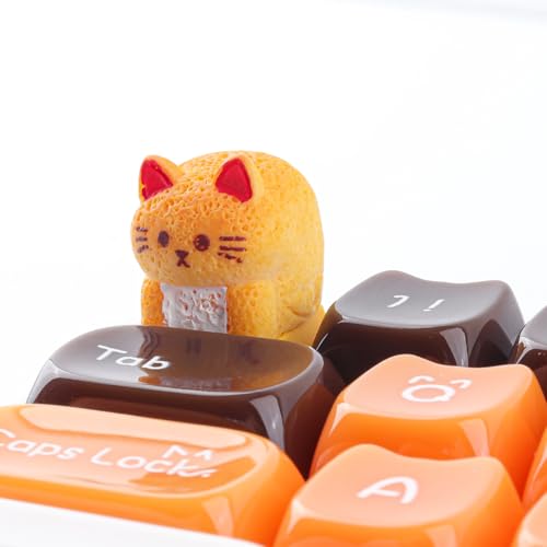 Artisan Esc Keycaps, Cute Butter Cat Keycap, Resin Handmade Mechanical Keyboard Diy Personalized Custom Keycap, Single 1U Replace Key For Esc Key Mechanical Keyboard