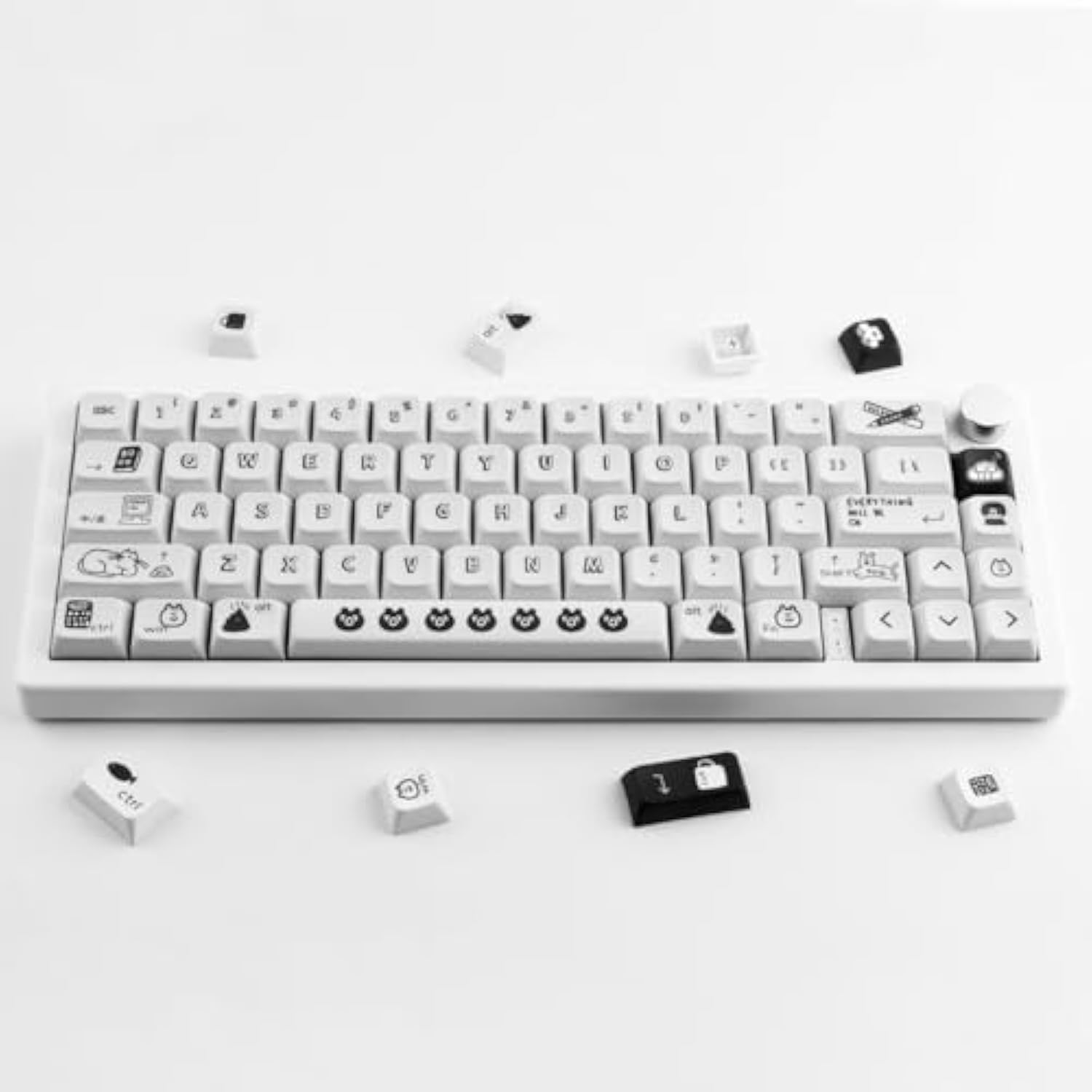 Pbt Keycaps Moa Profile Keycaps 142 Keys Custom Keycaps Dye-Sublimation Cute M