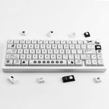 Pbt Keycaps - 130 Black Cartoon Dye-Sublimated Cute Xda Profile Custom Keycaps For Cherry & Gateron Mx Switches Mechanical Keyboards