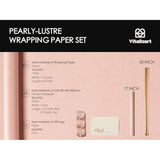 Pink Wrapping Paper Set 17" Pearly-Lustre With Silk Like Satin Ribbon & Gift Tags Recyclable Eco-Friendly Christmas Gift Wrapping Birthday Baby Shower Wedding Handmade Crafts 197"(16.4 Ft)