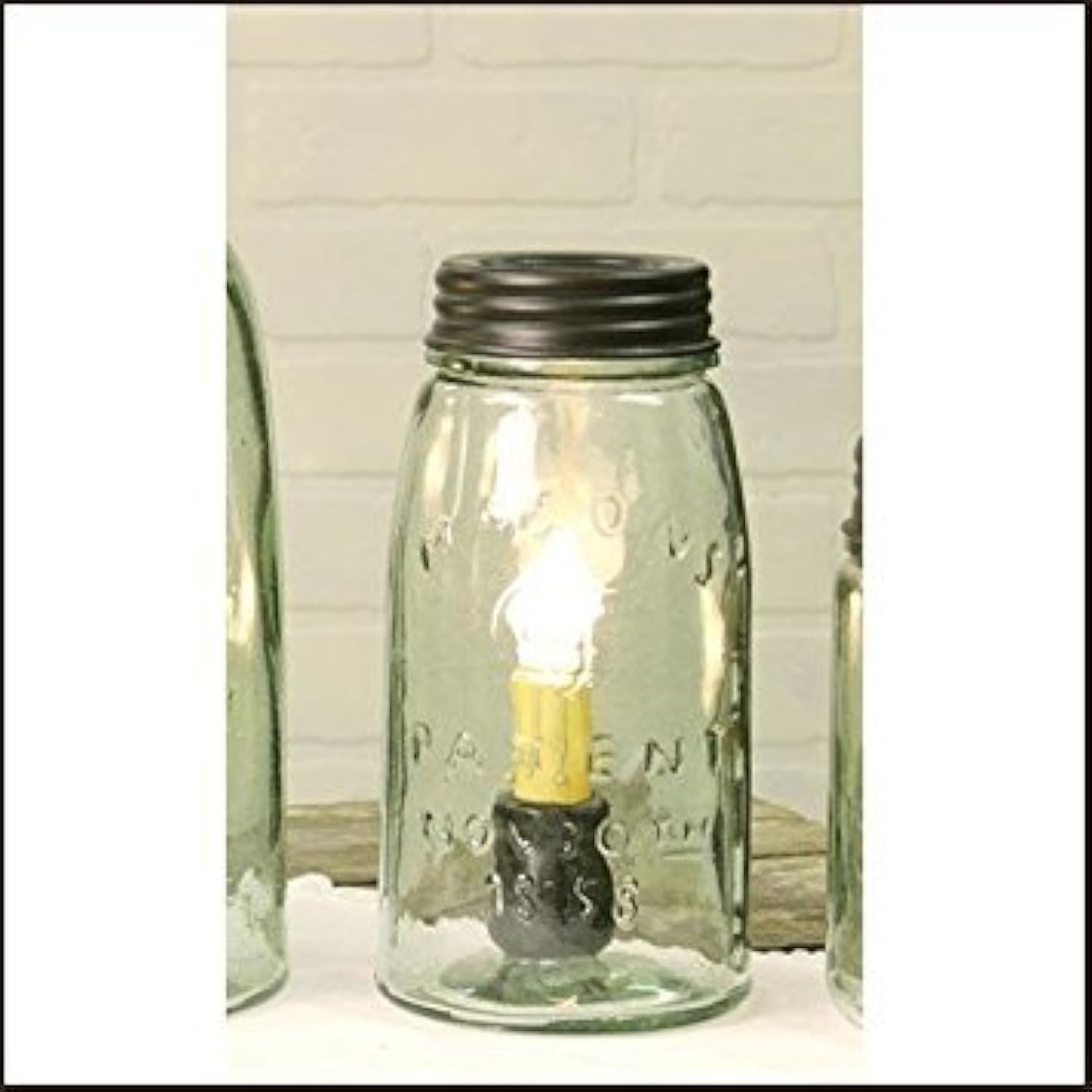 Quart Mason Jar Lamp (Clear)