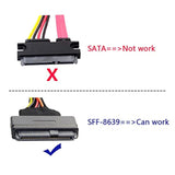 U.2 U2 Sff-8639 Nvme Pcie Ssd Cable Male To Female Extension 50Cm 68Pin